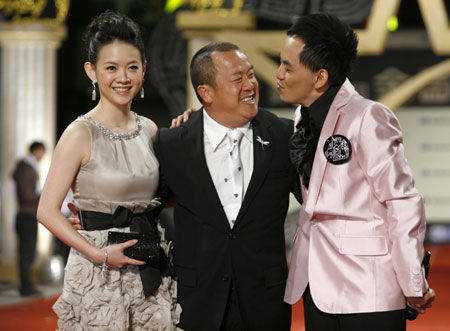 Eric Tsang (R) and his daughter Bowie Tsang at 45th Golden Horse Awards