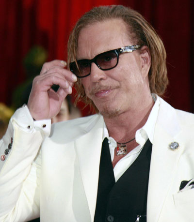 Mickey Rourke, best actor nominee for 