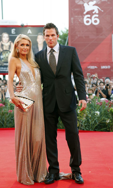 Paris Hilton on red carpet at 66th Venice Film Festival