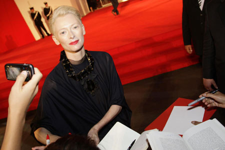 Tilda Swinton attends red carpet event at the 66th Venice Film Festival