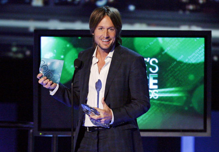 Keith Urban at the 2010 People's Choice Awards in L.A.