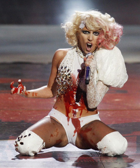 Lady Gaga performs at the 2009 MTV Video Music Awards