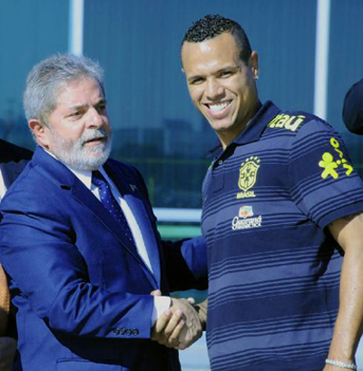 Brazil's president receives World Cup squad