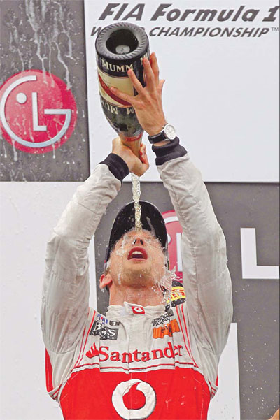 Tearful, emotional time for Button