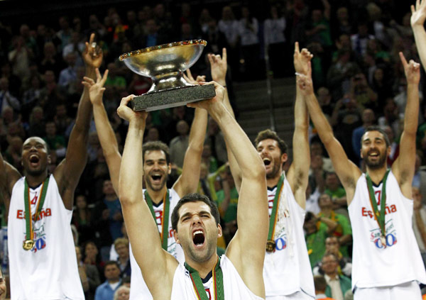 Spain retain European basketball title