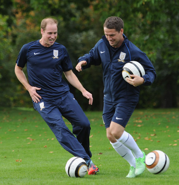 A football match hosted at Buckingham Palace