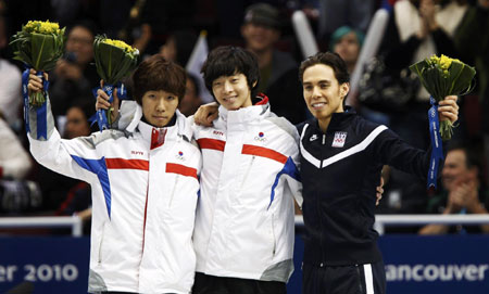 South Korean gold, silver in 1,000m short track