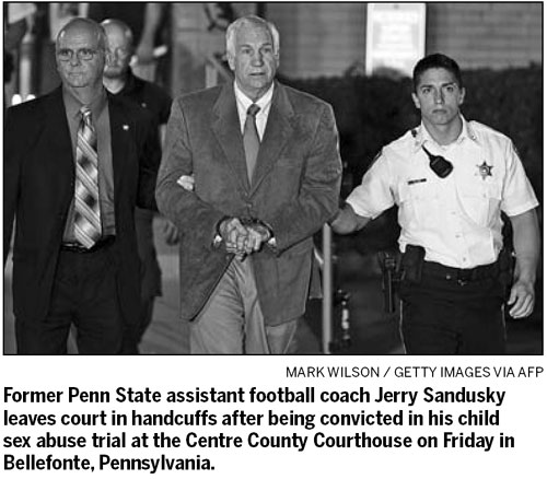 Sandusky found guilty on 45 of 48 sex abuse charges