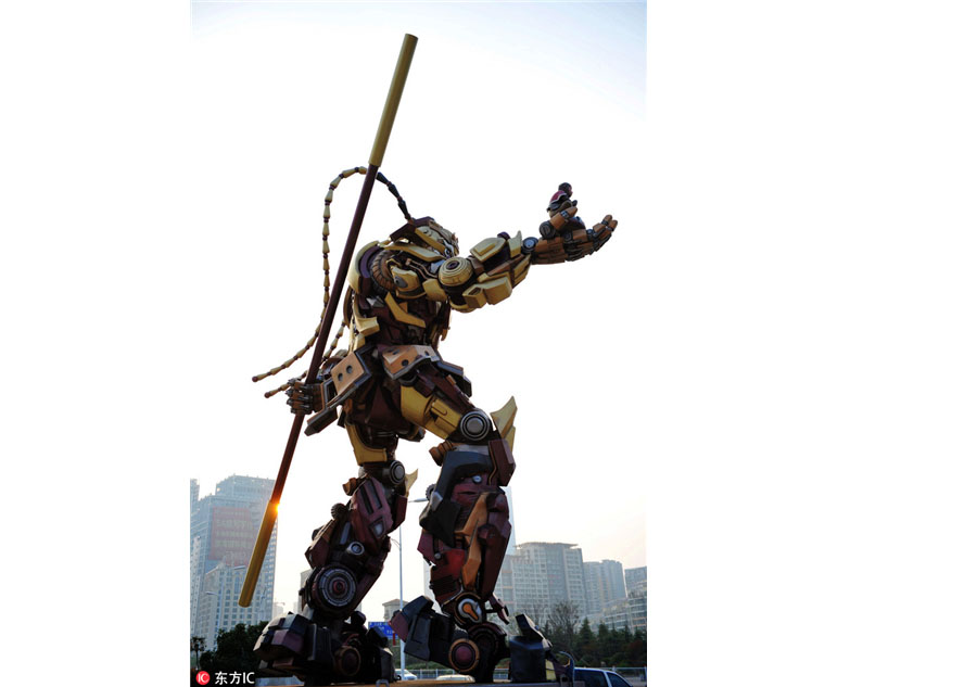 Robot Monkey King takes over Qingdao