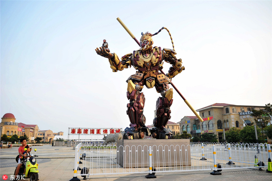 Robot Monkey King takes over Qingdao