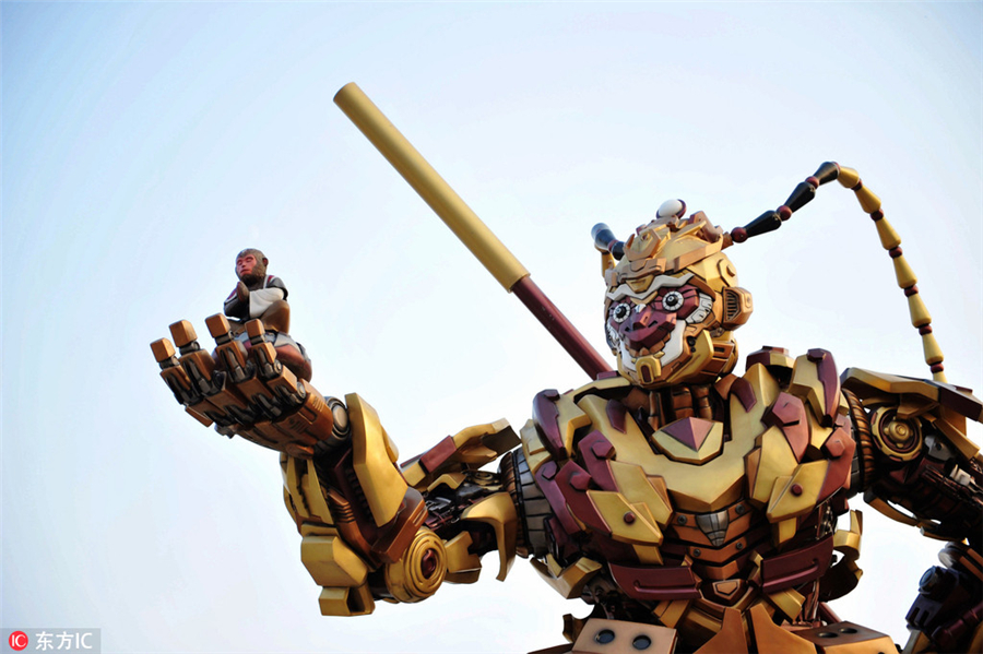 Robot Monkey King takes over Qingdao