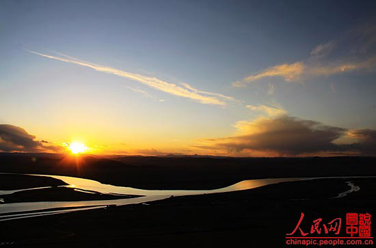 Yellow River’s beautiful scenery in Tangke