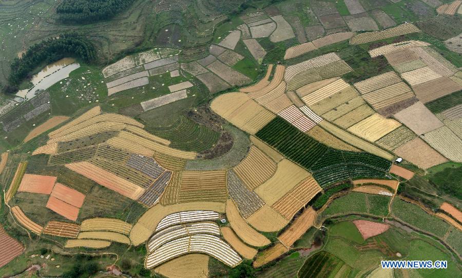 Aerial view of rural areas in Nanning, Guangxi