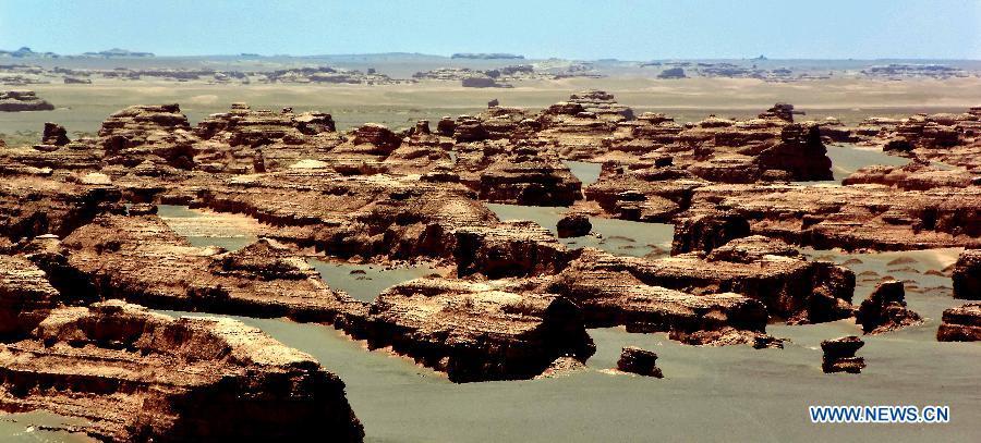 Yardang landforms at Dunhuang Yardang National Geopark