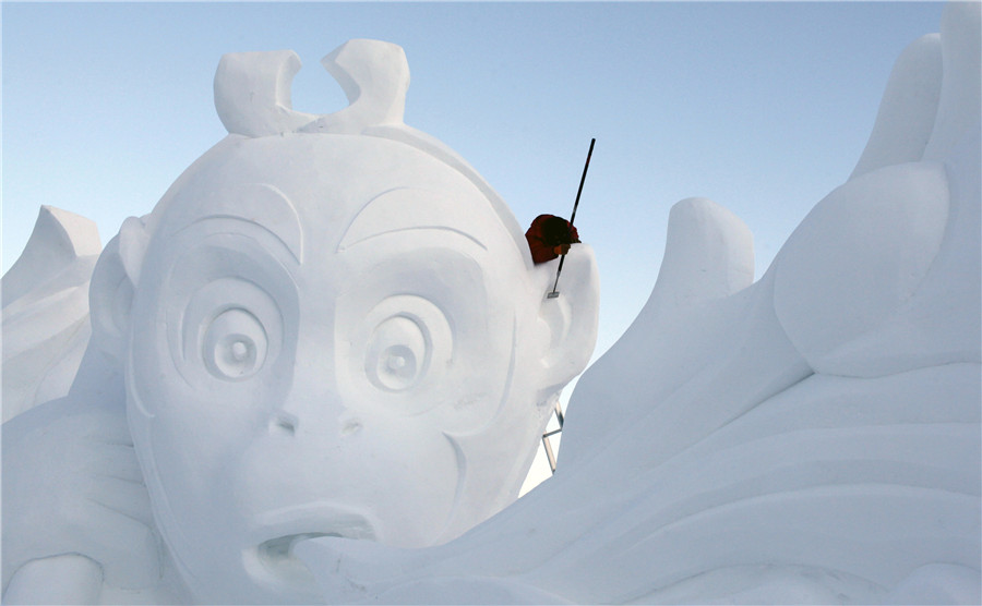 Snow sculptures in Jilin that will melt your heart