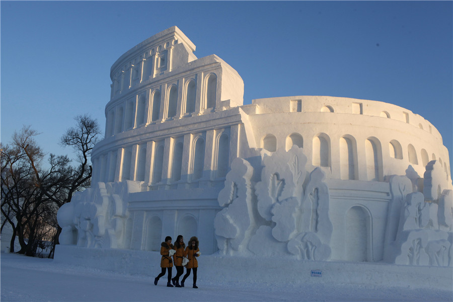 Snow sculptures in Jilin that will melt your heart