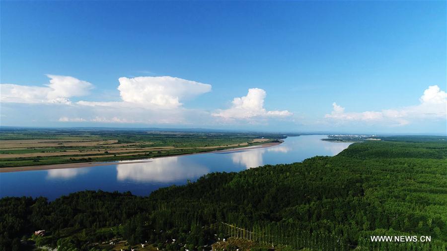 Scenery of Heilongjiang River in NE China