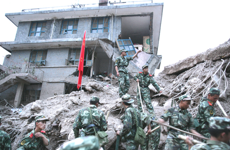 Villager survives landslide