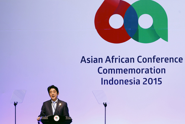 Abe at Asian-African Summit but betrays Bandung Spirit