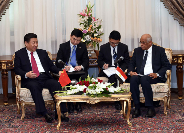 Xi urges closer parliamentary exchanges between China, Egypt