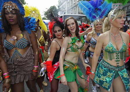 Annual Notting Hill Carnival parade in west London