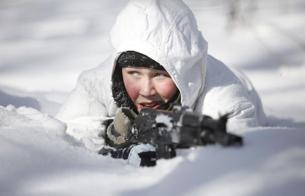 Russian students in training