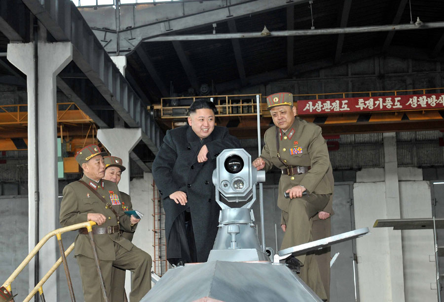 DPRK's Kim inspects combat equipments