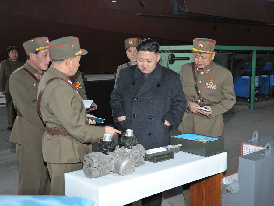 DPRK's Kim inspects combat equipments