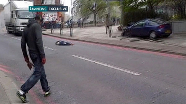 Soldier hacked to death in London