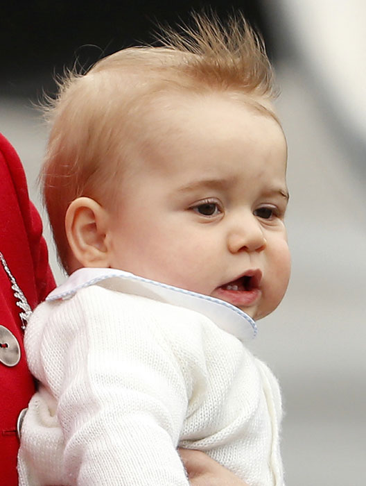 Poor weather greets baby prince