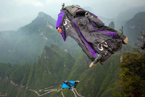 Jumpers leap off Malaysia's Kuala Lumpur Tower