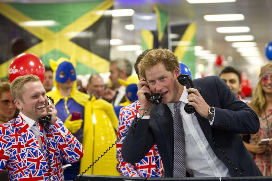 Prince Harry joins in fun at ICAP charity day