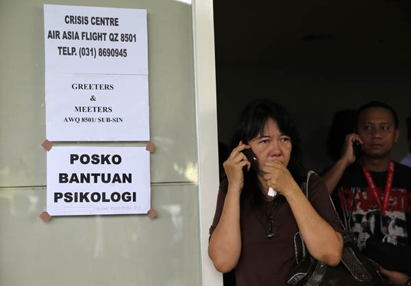 Family members devastated by missing AirAsia plane