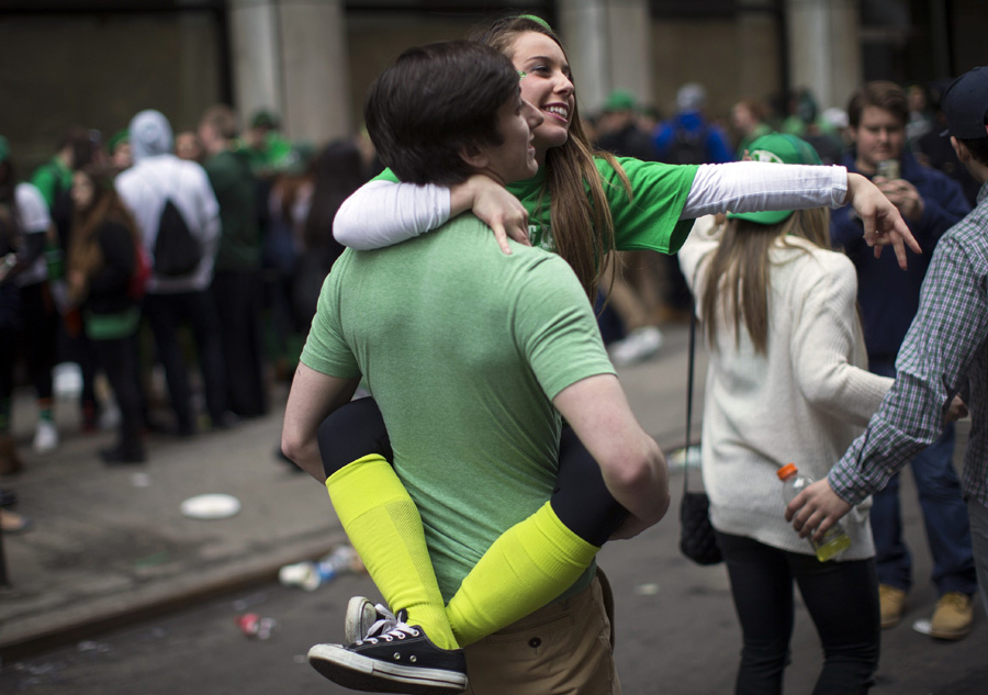 Celebrations of St. Patrick's Day dye the world green