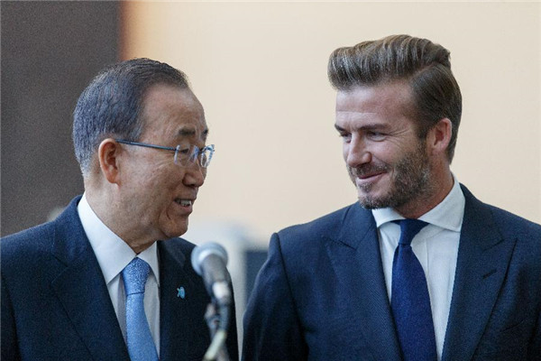 UN Goodwill Ambassador Beckham brings voices of children