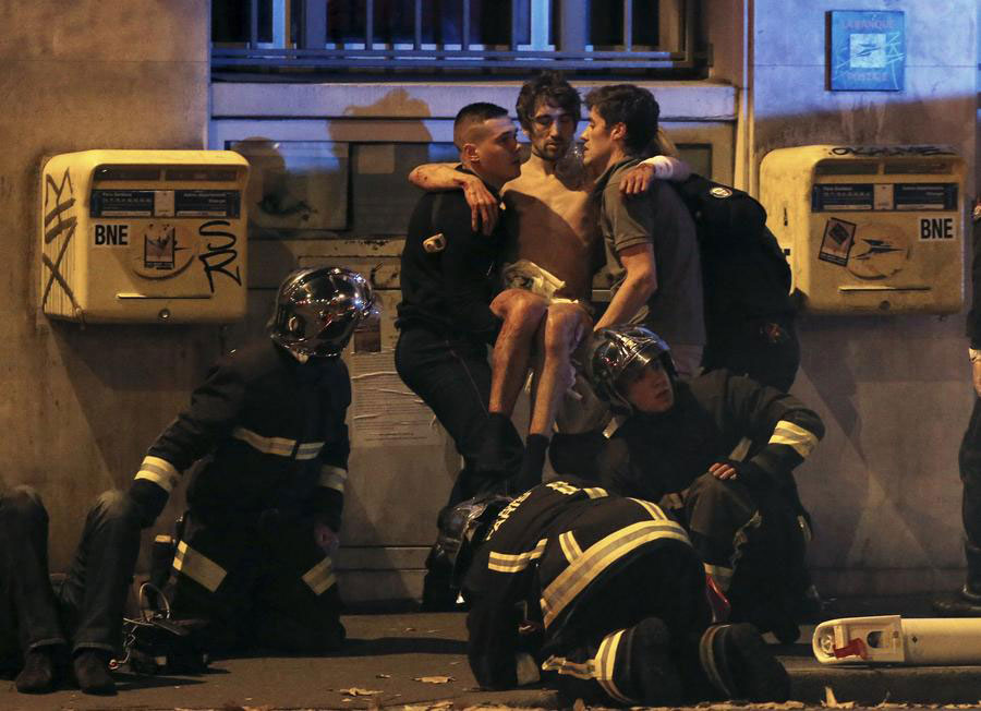 Paris shooting and explosions in photos