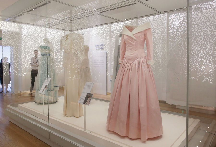 Glamorous, glittering dresses of Diana go on display in London