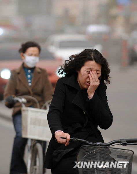 我国多个地区遭遇大风沙尘天气[组图]