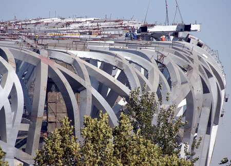 'Water Cube'and 'Bird Nest'take shape