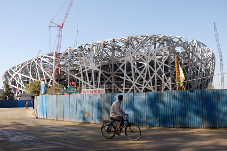 'Water Cube'and 'Bird Nest'take shape