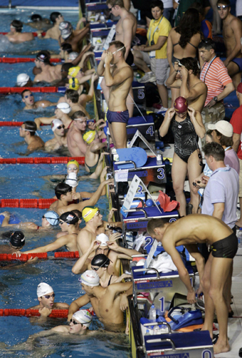 Swimming worlds sideline