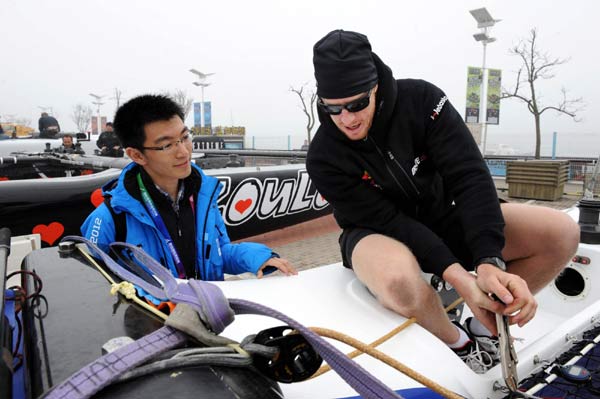 Chinese volunteer prepares for Olympics