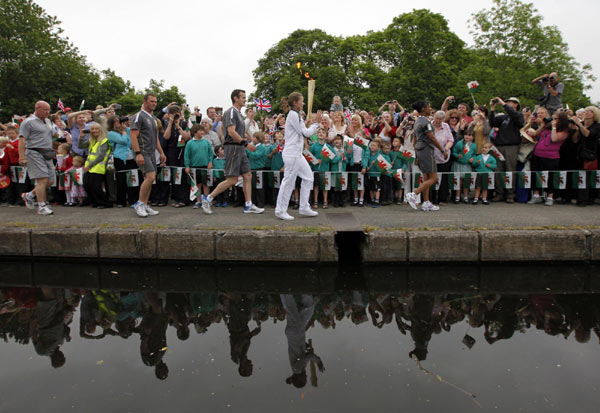 Olympic torch relay continues across Wales