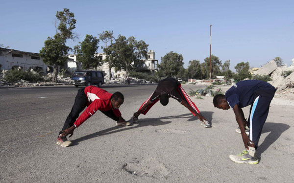 In former rebel camp, Somali athletes eye London