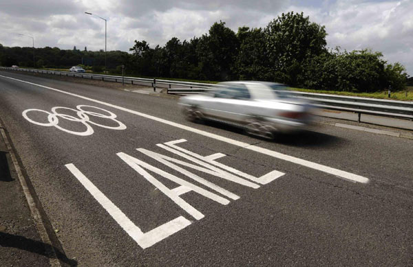 Olympics designated lane