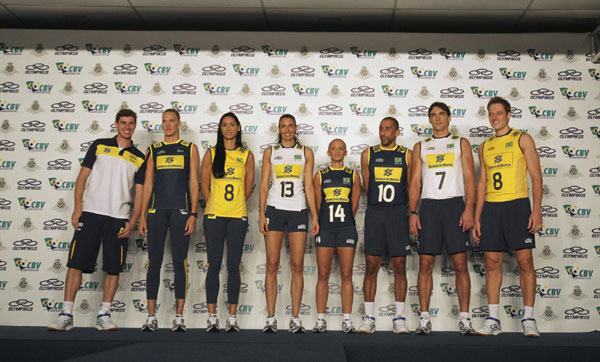 A gathering of official Olympic uniforms