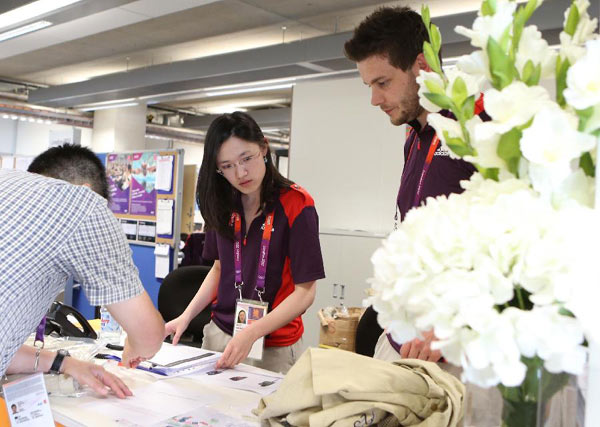 Chinese girl volunteering at London Olympics