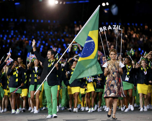 Olympic delegations at opening ceremony