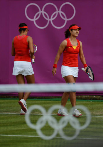 China's tennis ends London tour after Li/Zhang loss