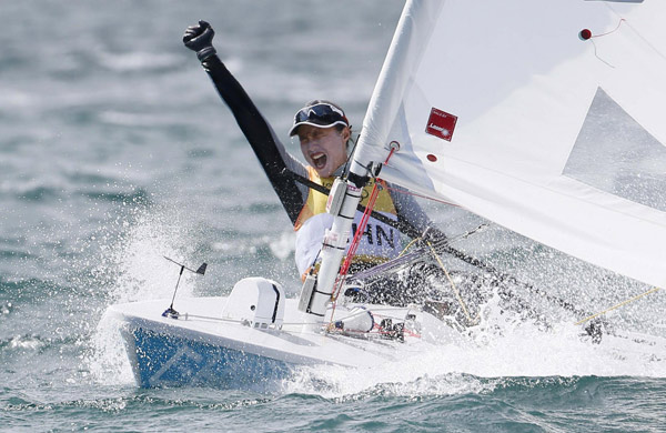 Xu wins Laser Radial in Olympic sailing